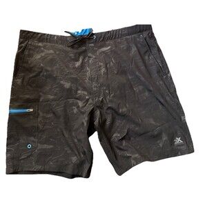 Zeroxposur Men’s XL Black Camo  Swim  Trunks  Pockets New with tags